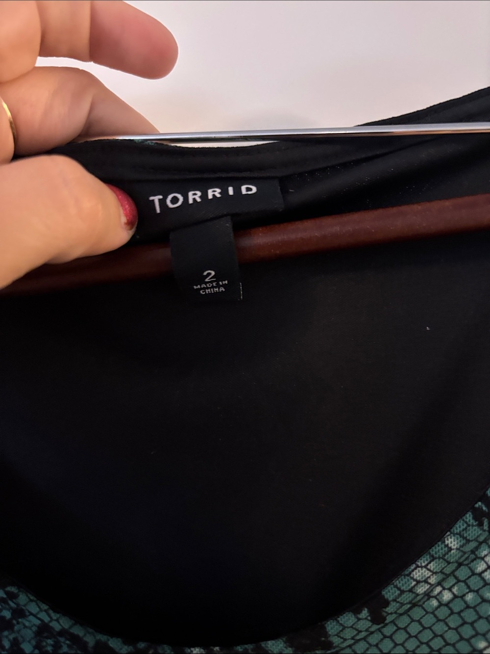 torrid Teal and Black High-Low Dress - Picture 4 of 5